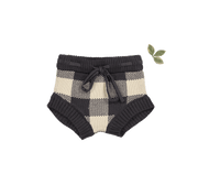 The Gingham Knit Bloomer - Steel