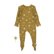 The Printed Snap Romper - Golden Floral