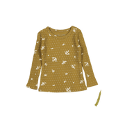 The Printed Long Sleeve Tee - Golden Floral