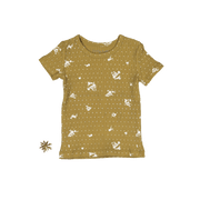 The Printed Short Sleeve Tee - Golden Floral
