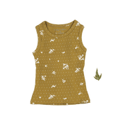 The Printed Tank - Golden Floral