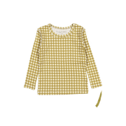 The Printed Long Sleeve Tee - Golden Gingham