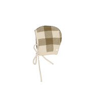 The Gingham Knit Bonnet - Golden