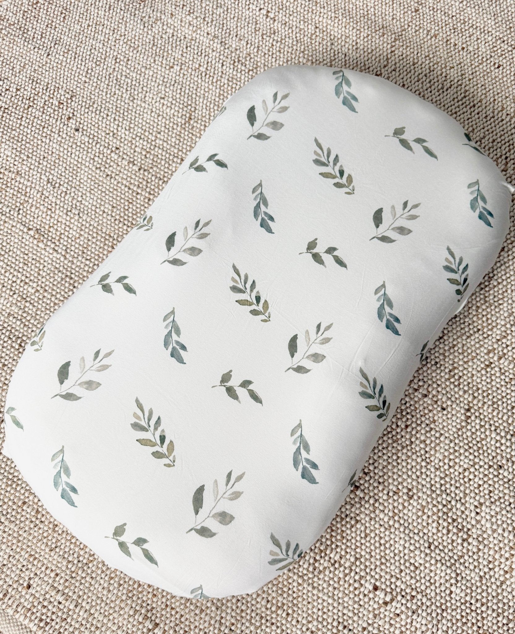 Green Leaves Bamboo Changing Pad Cover | Bassinet & Lounger Cover