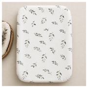 Green Leaves Bamboo Changing Pad Cover | Bassinet & Lounger Cover