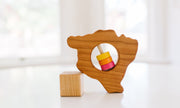 Hawaii State Big Island Wooden Baby Rattle™