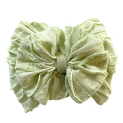 Ruffled Headband- Honeydew