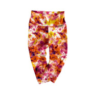 Fuchsia Orange Tie Dye Leggings