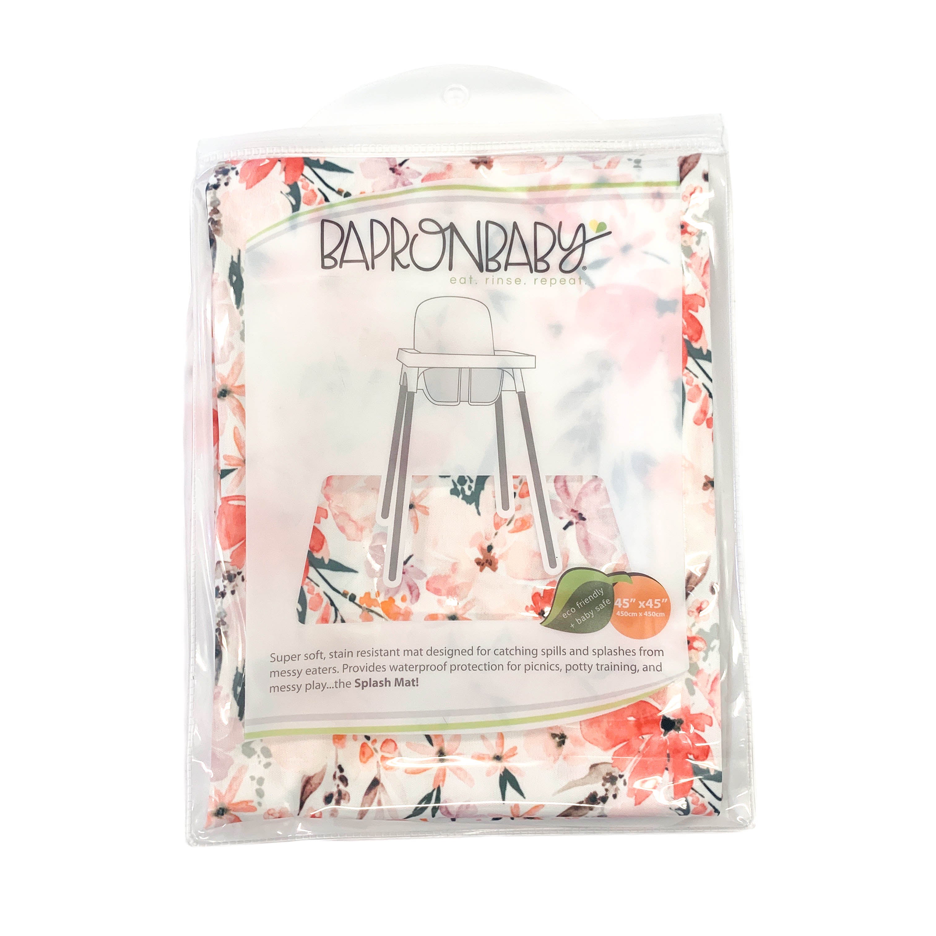 Peachy Dreams Splash Mat - A Waterproof Catch-All for Highchair Spills