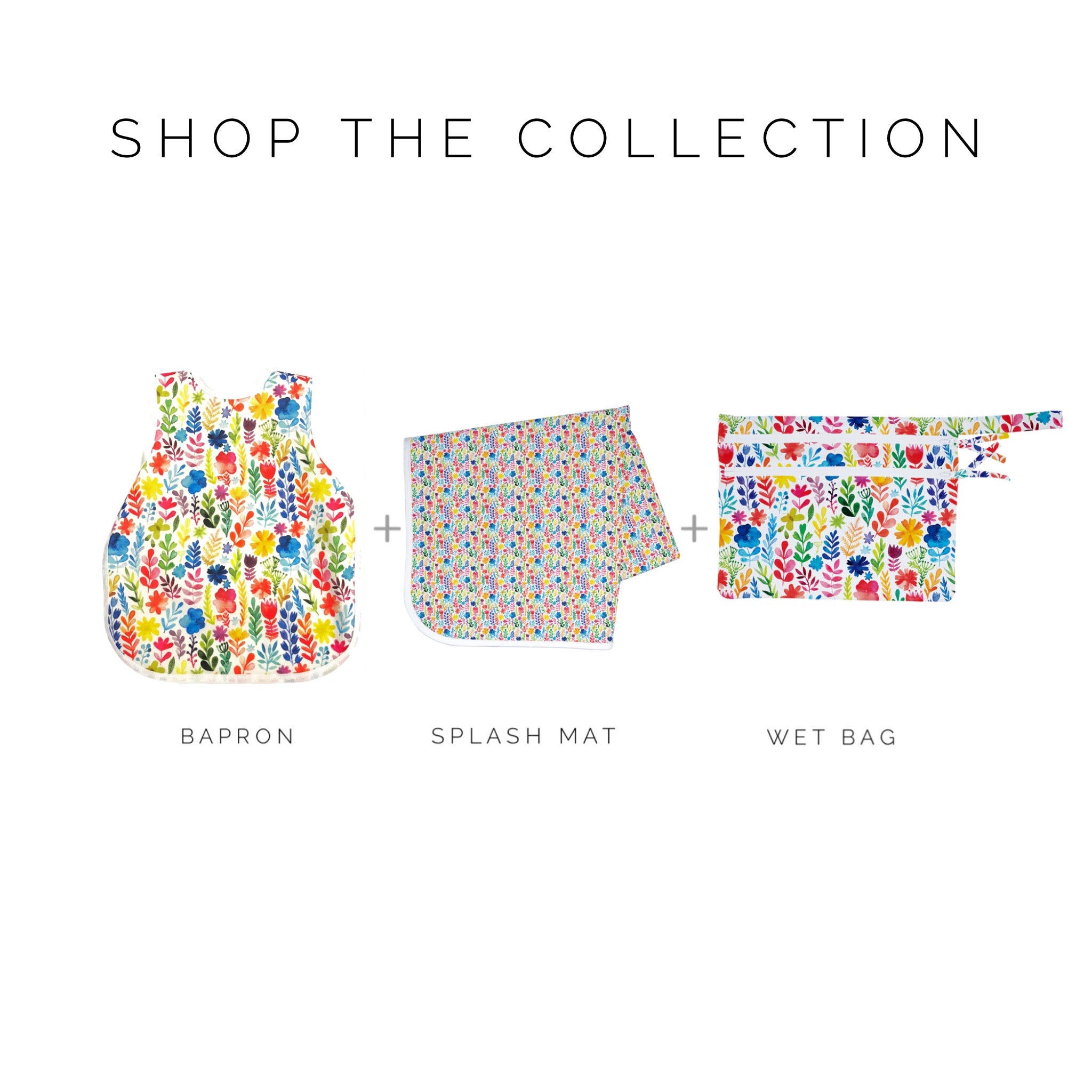 Rainbow Watercolor Floral Bapron