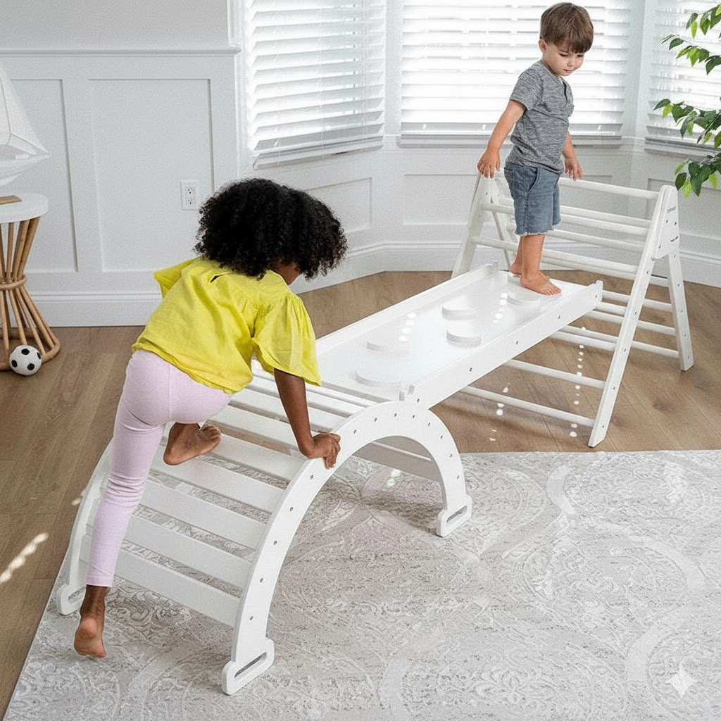 Hazel | Pikler Triangle, Slide & Rocker Set