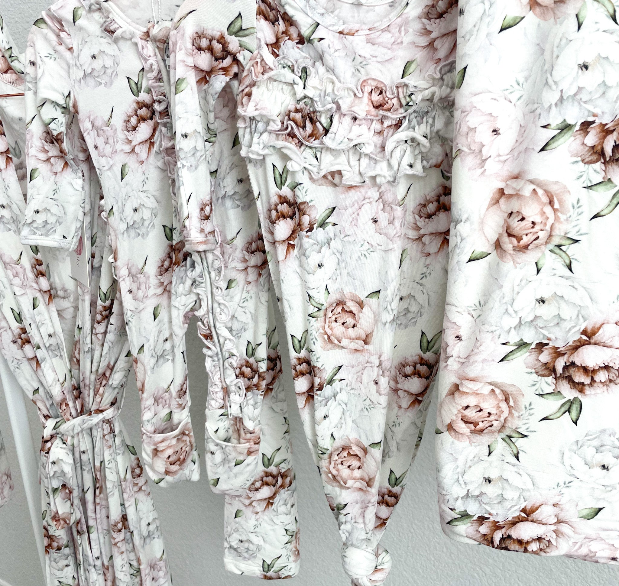 Floral Dreams | Convertible Ruffle Bamboo Zip Romper
