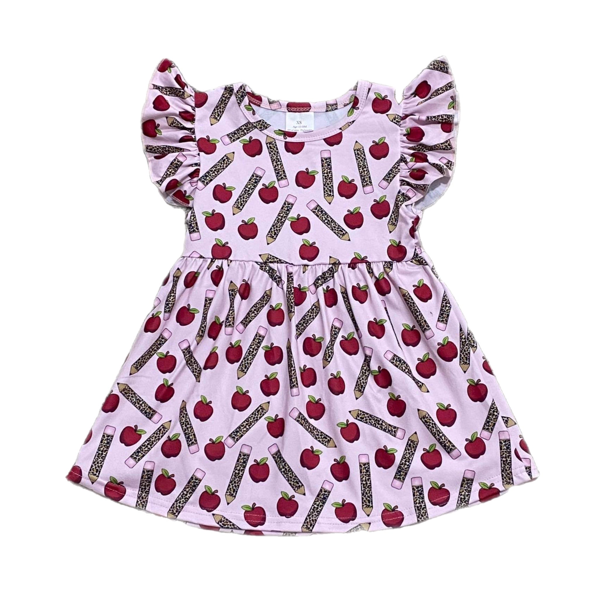 Leopard pencil back to school dress