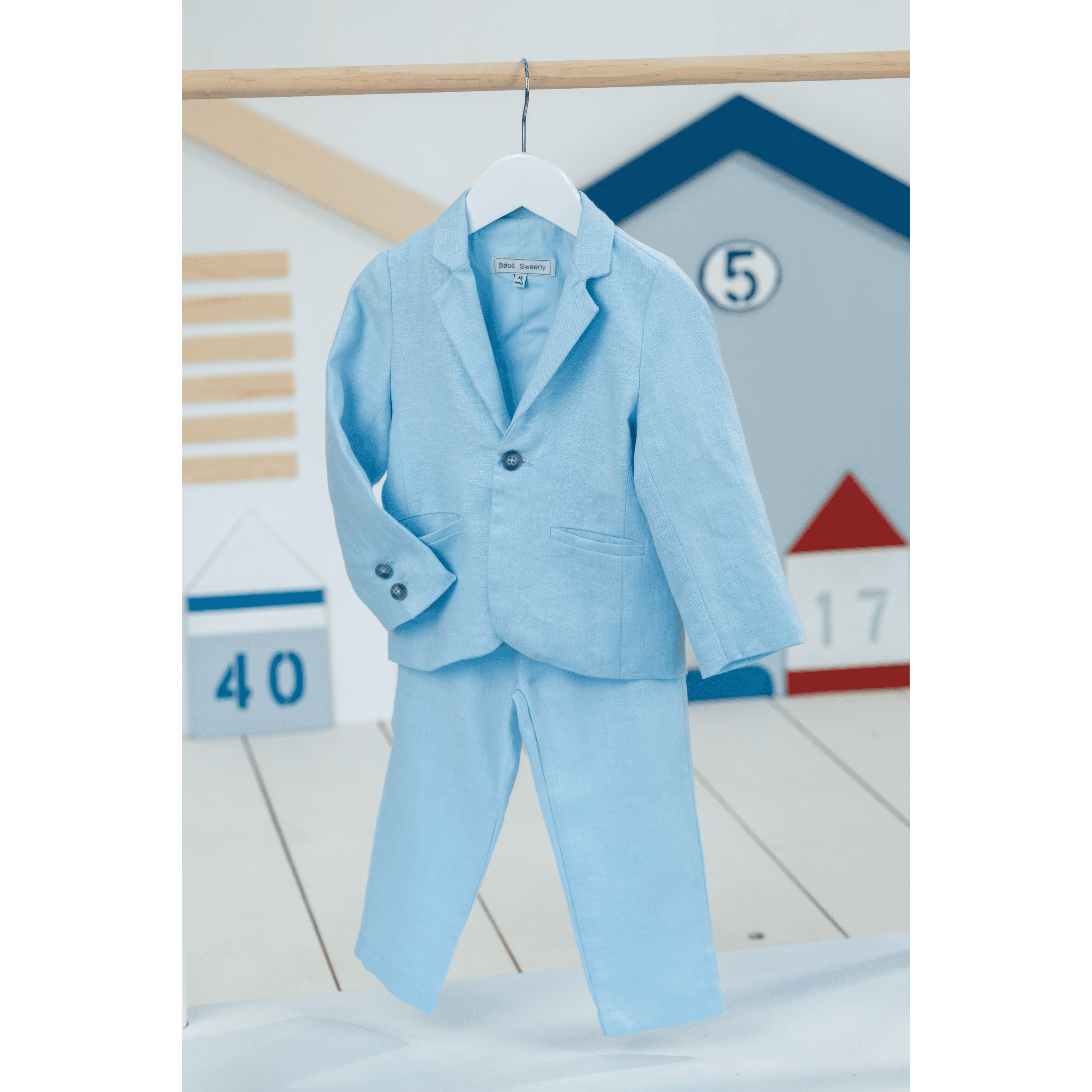 IVAN | Boys Blue Linen Suit