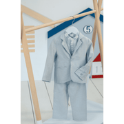 IVAN | Boys Grey Linen Suit