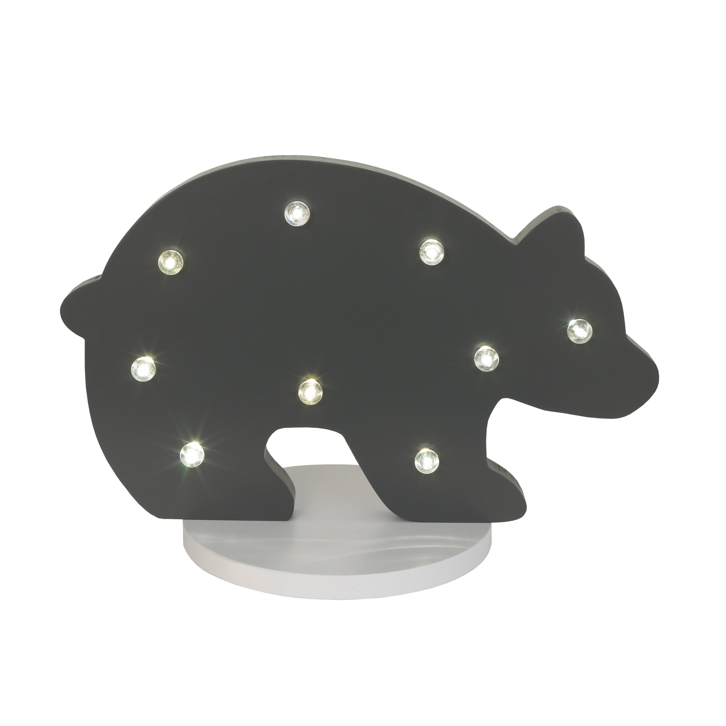 NoJo - Grey Bear Shaped Lighted Nursery Decor