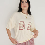 Short Sleeve Women's Bamboo Lounge Set | Milk & Window Pane