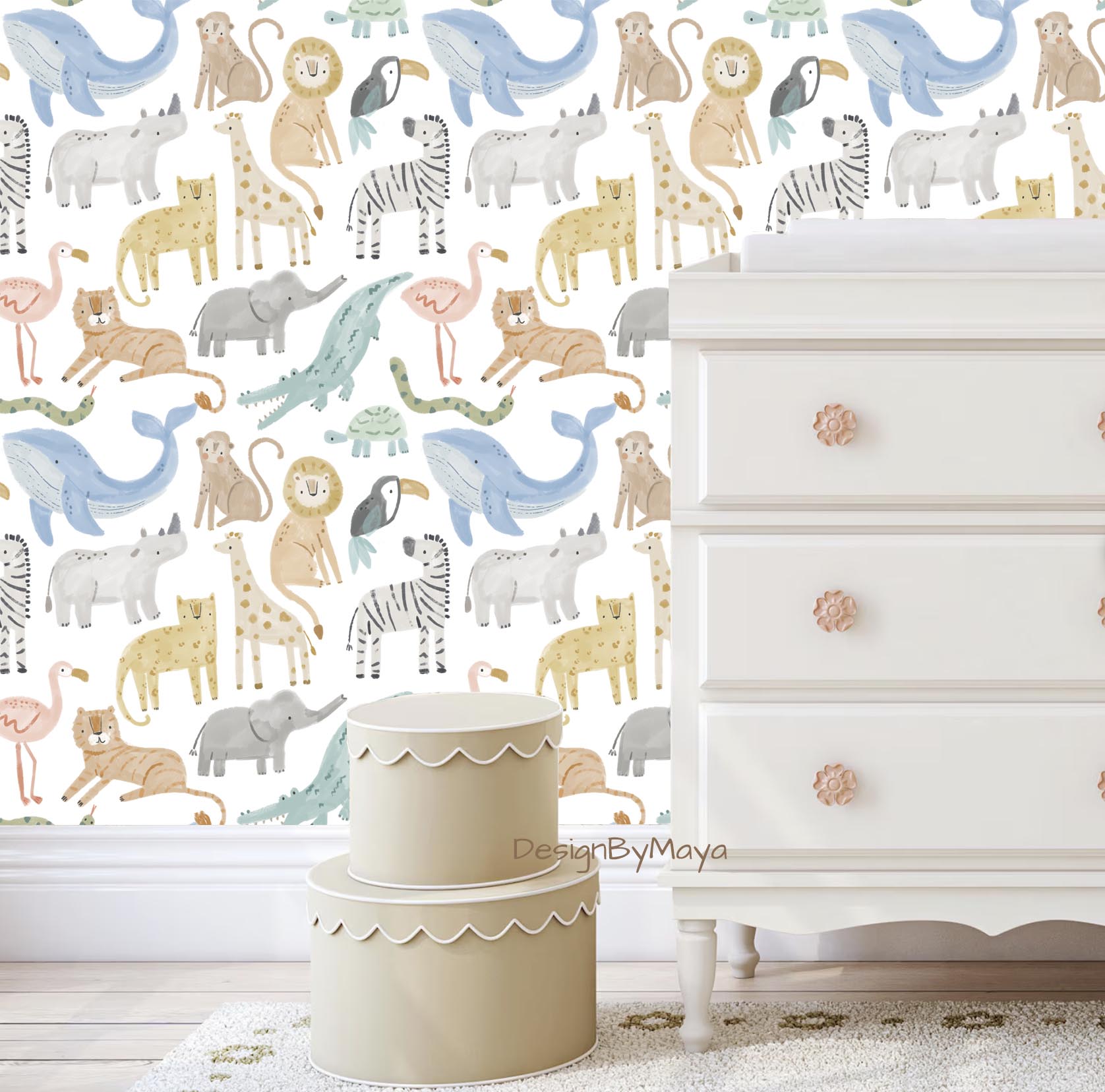 Arctic Animals Wallpaper - Nursery Wall Decor Wallpapers