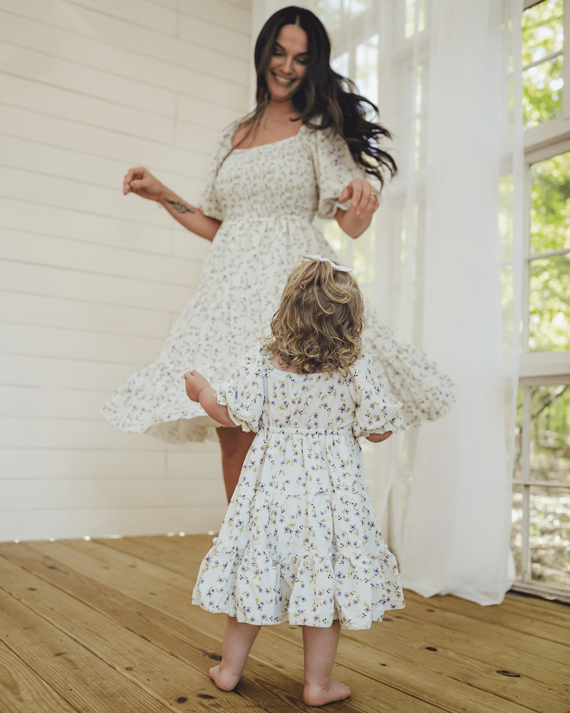 Katherine Dress - Lavender Floral