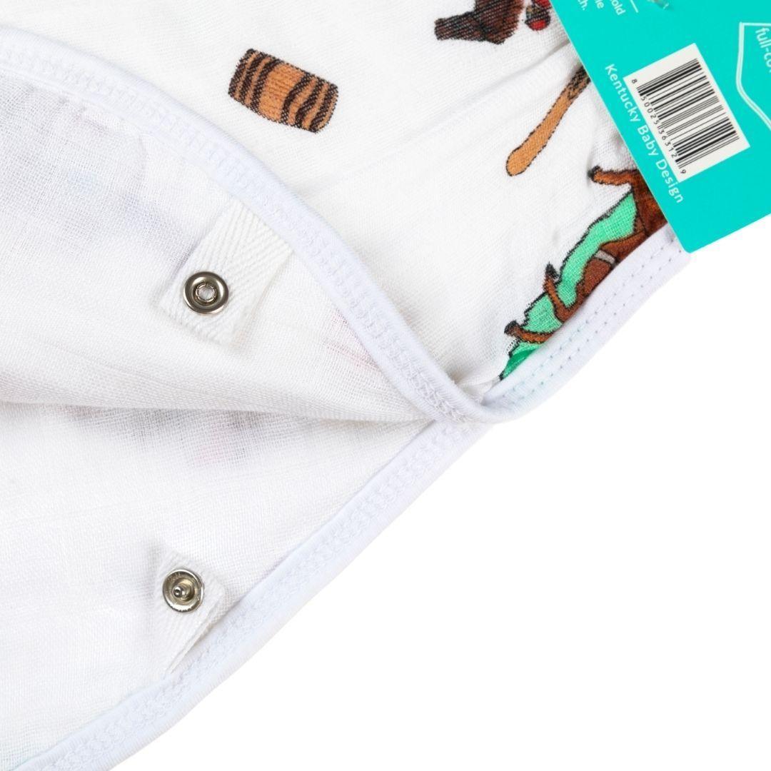 Kentucky Baby Gift Set: Muslin Swaddle & Bib | Organic Cotton