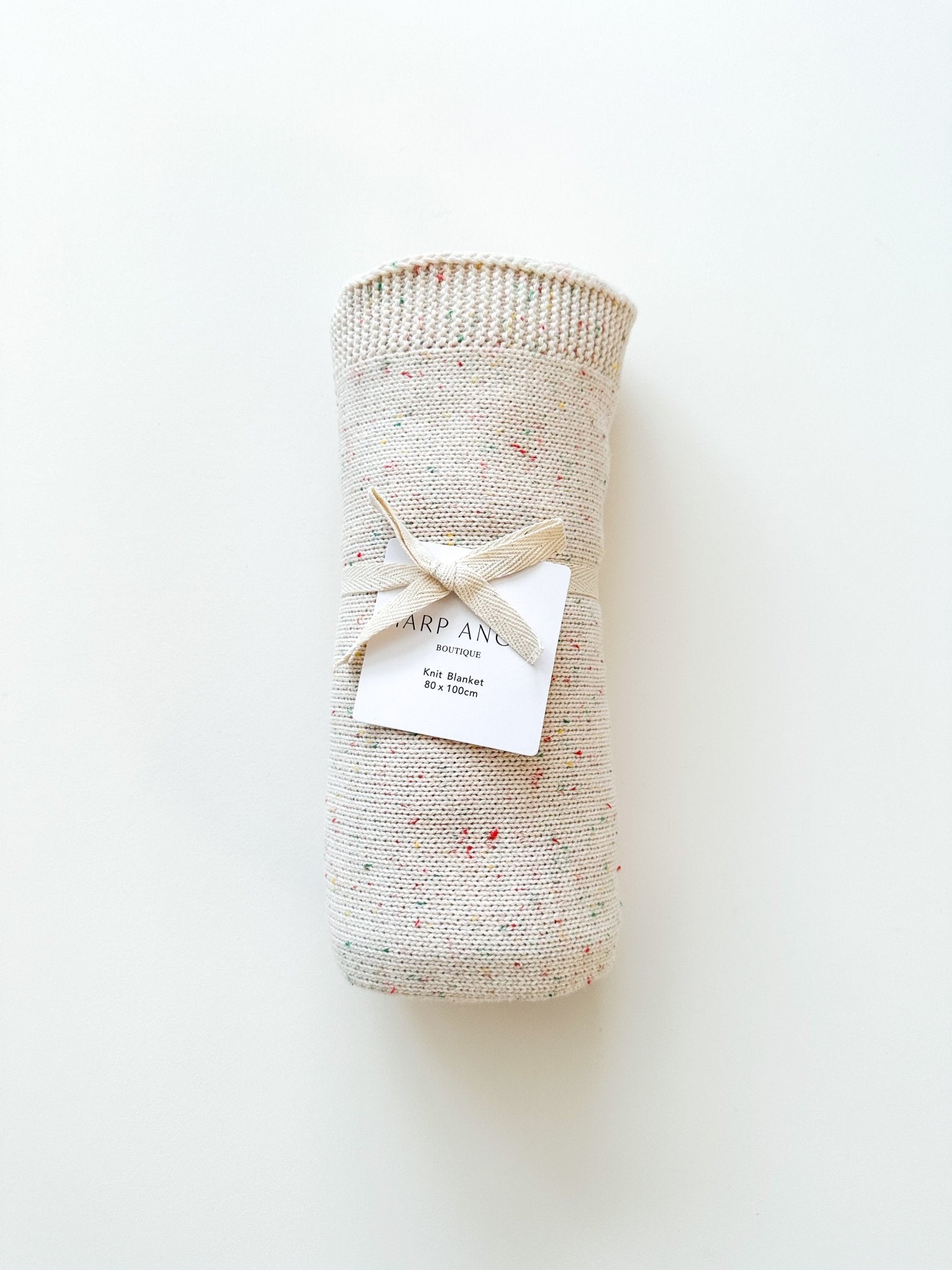 Rainbow Sprinkle Cotton Knit Baby Blanket