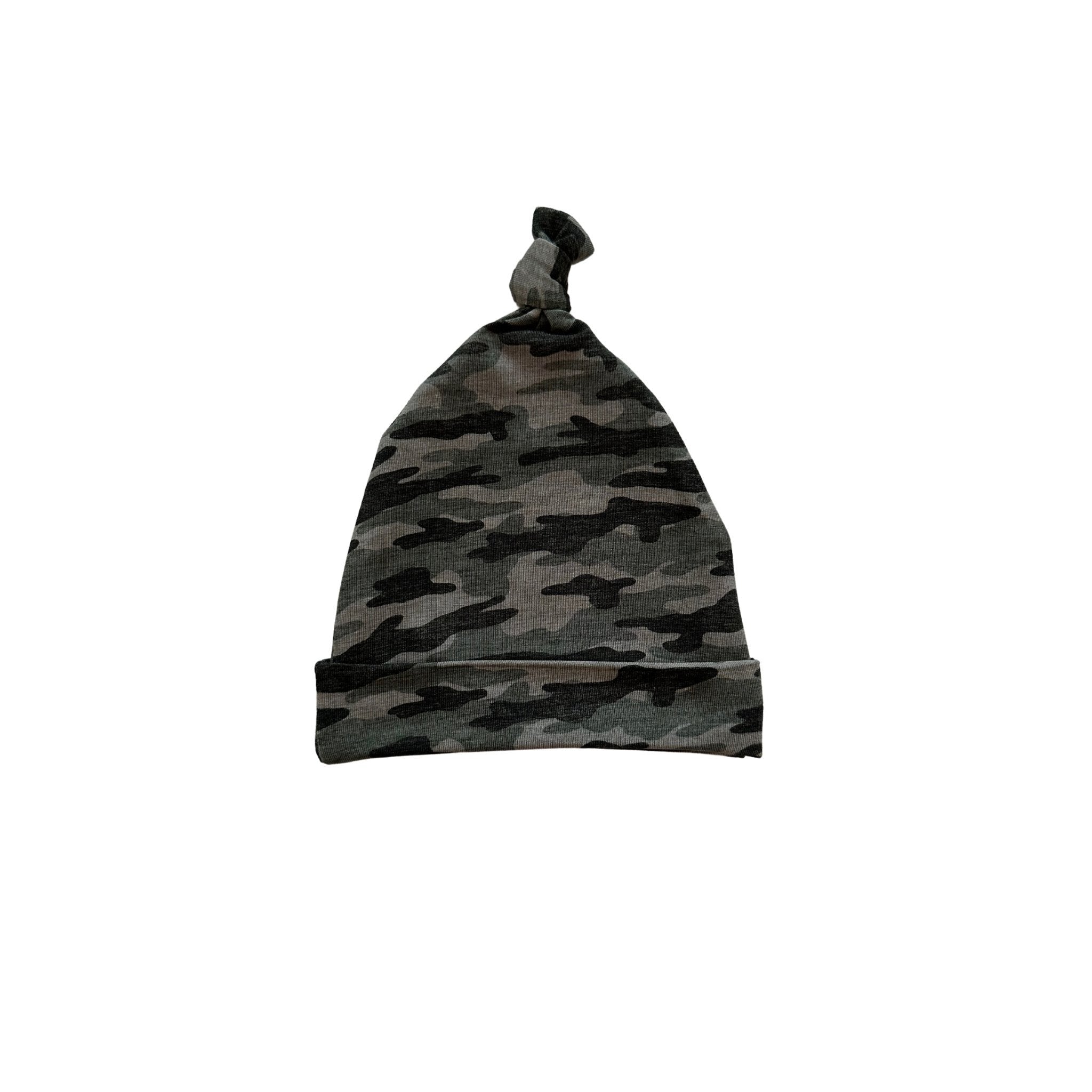 Camo Bamboo Knot Hat | Newborn Baby Hat