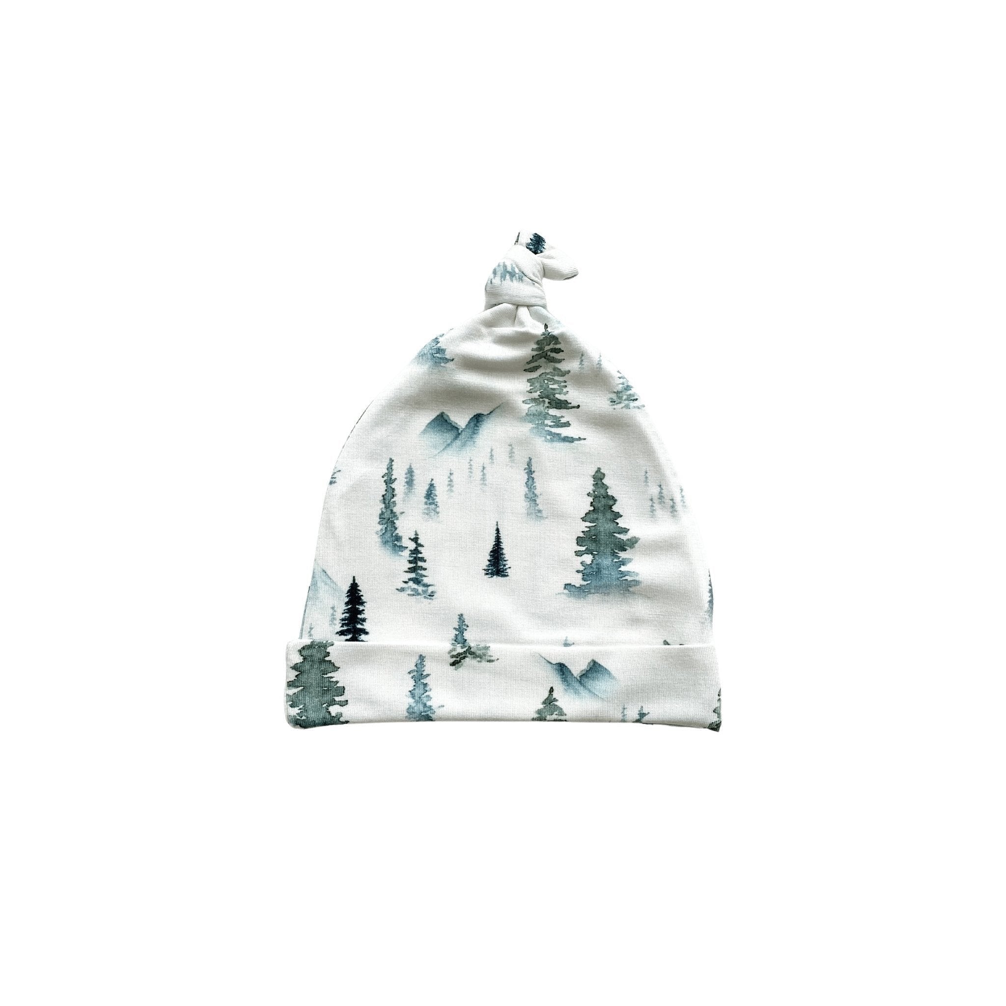 Green Forest Bamboo Baby Knot Hat