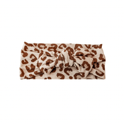 Knotted Baby Bow Headband - Leopard
