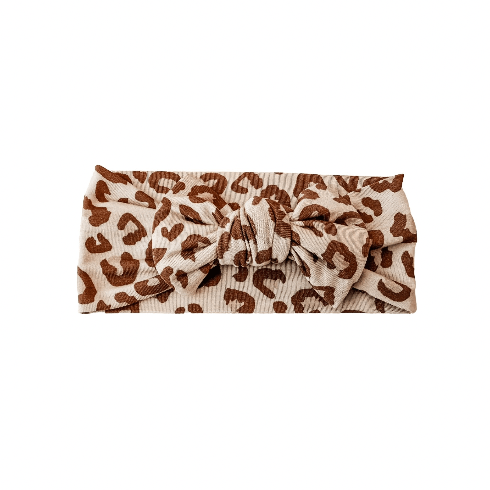 Knotted Baby Bow Headband - Leopard