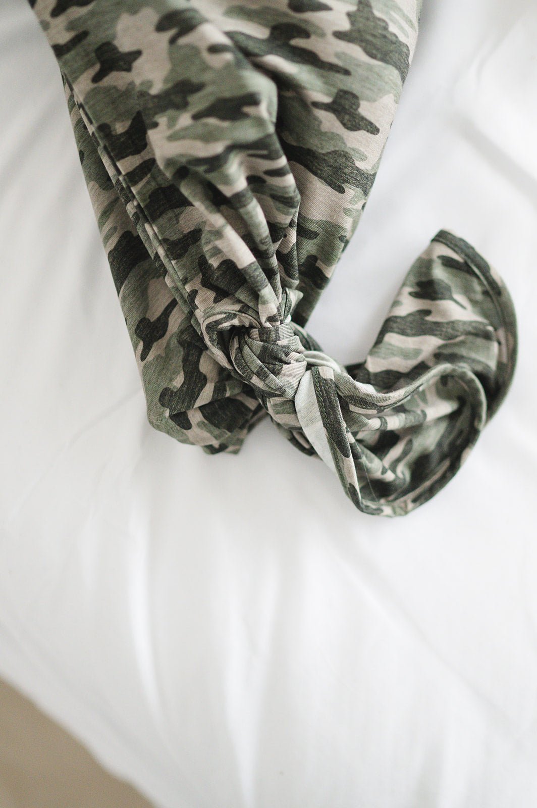 Bamboo Knotted Baby Gown - Camo