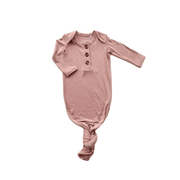 Dusty Pink Bamboo Knotted Baby Gown