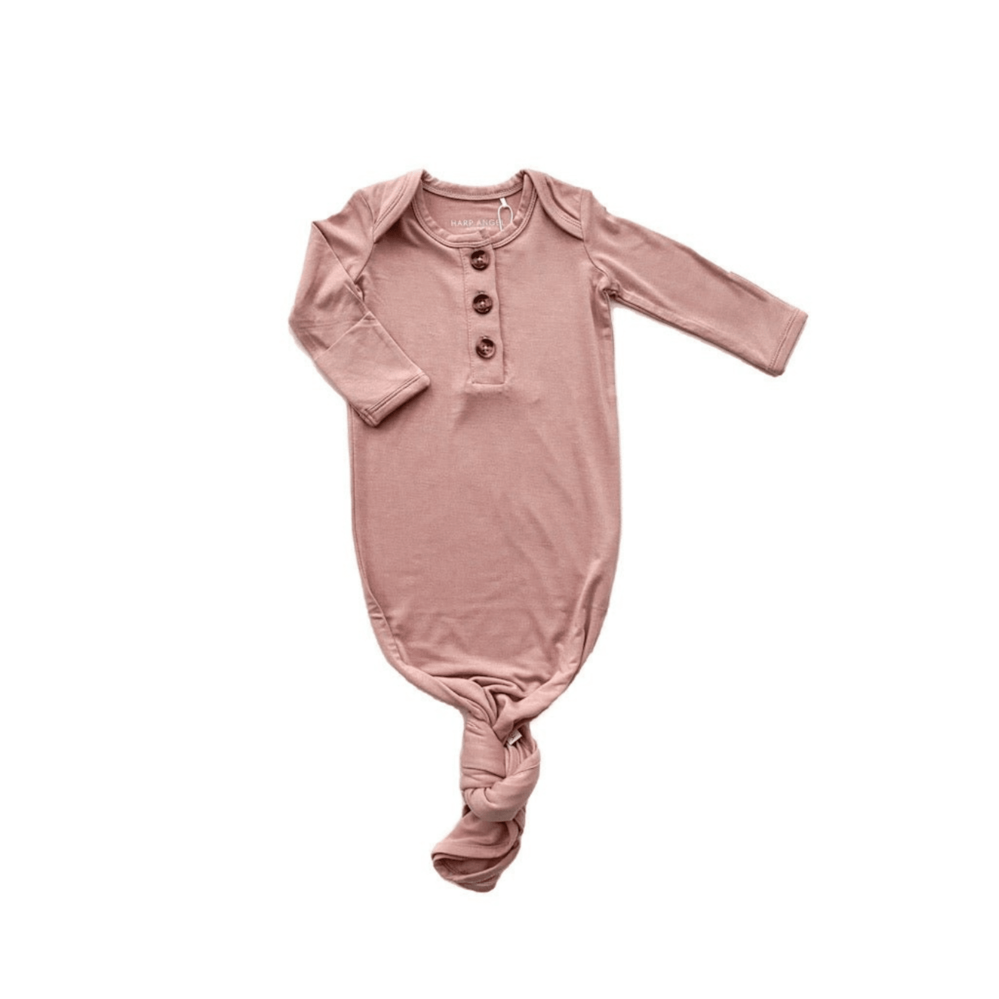 Dusty Pink Bamboo Knotted Baby Gown