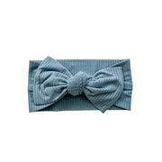 Knotted Headband - Arona Blue Ribbed