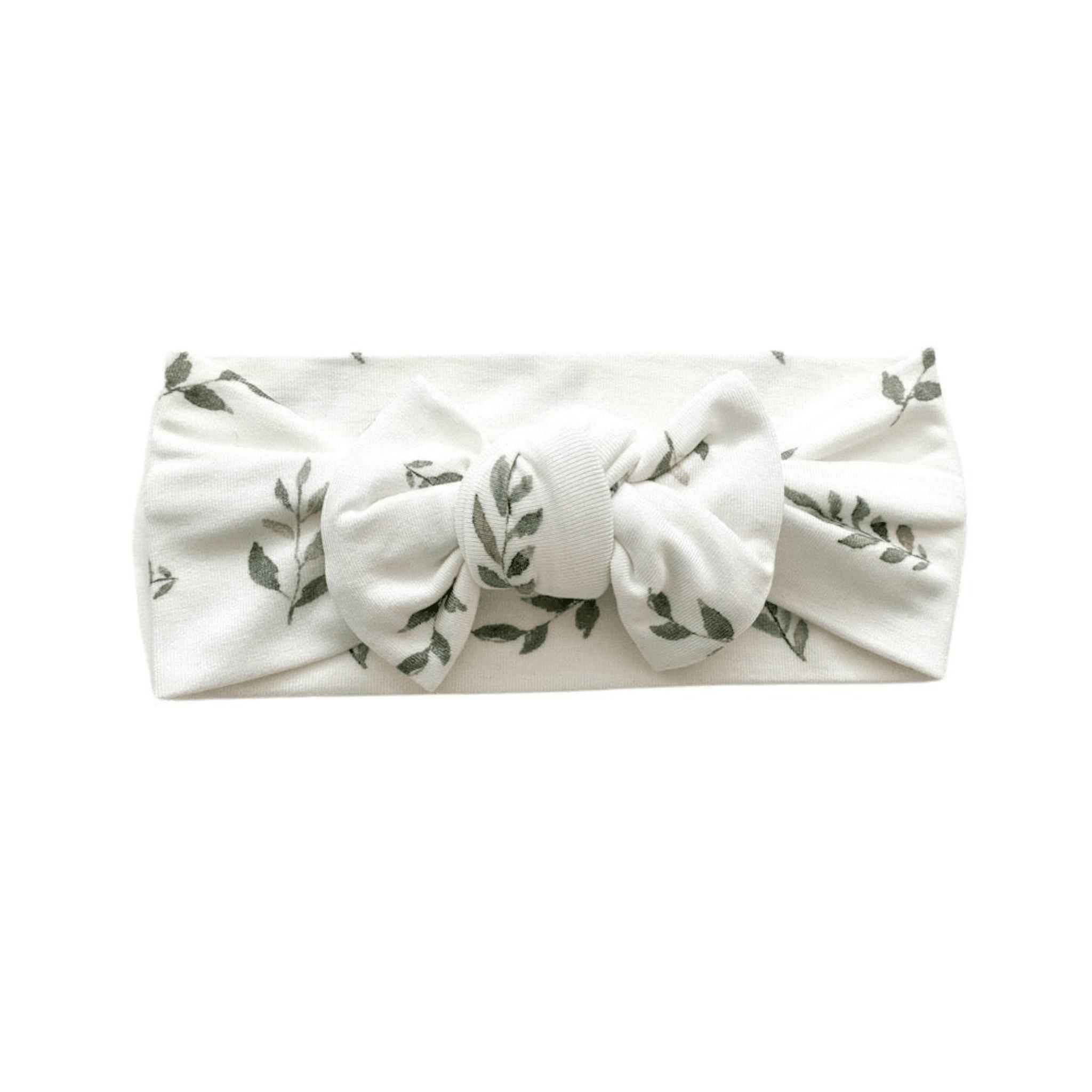 Knotted Headband - Green Leaves