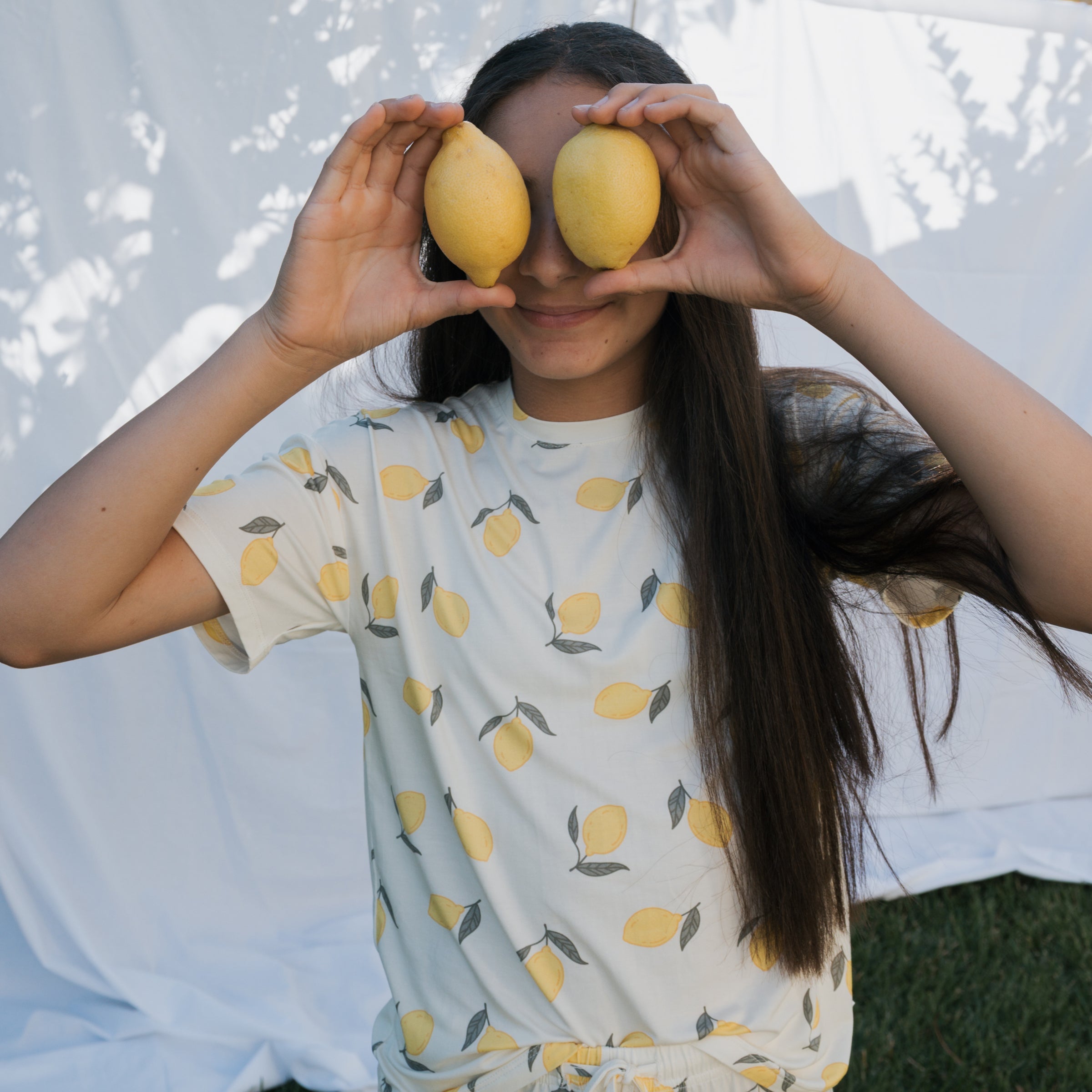 Girl's Bamboo Short Set | Lemon