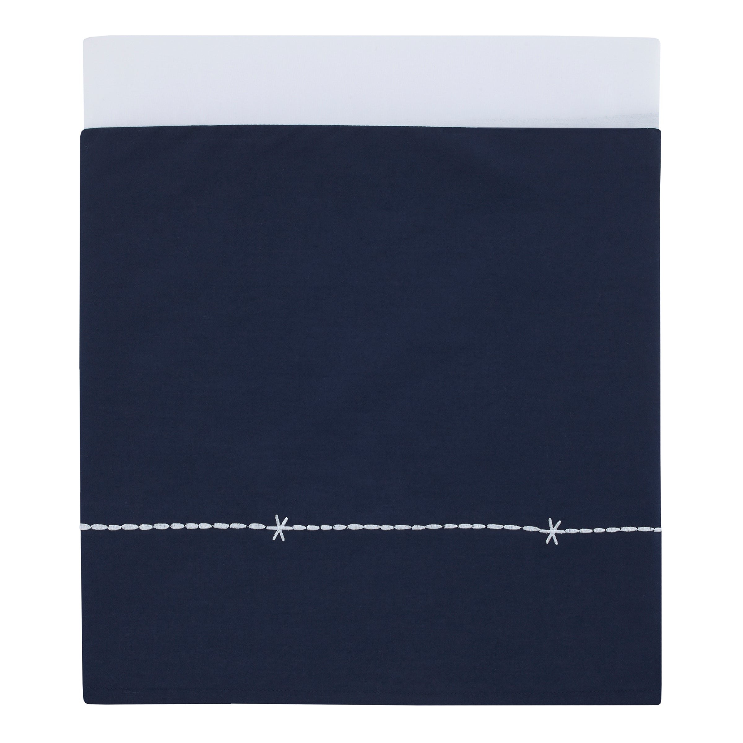 Goodnight Sleep Tight White and Blue Koala, Sloth, Bear, Star, and Moon 4 Piece Nursery Crib Bedding Set - Comforter, 100% Cotton Fitted Crib Sheet, Crib Skirt, and Storage