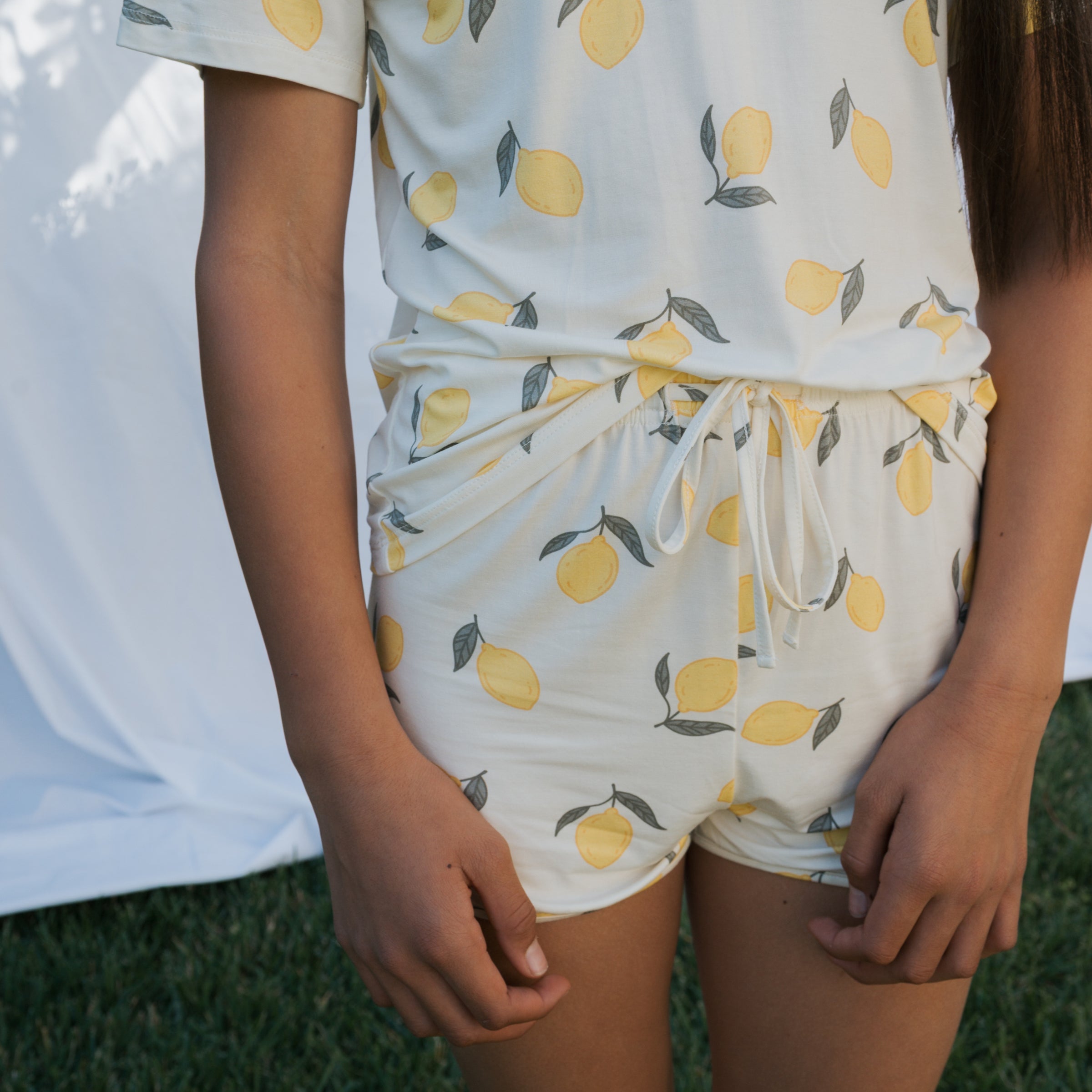 Girl's Bamboo Short Set | Lemon