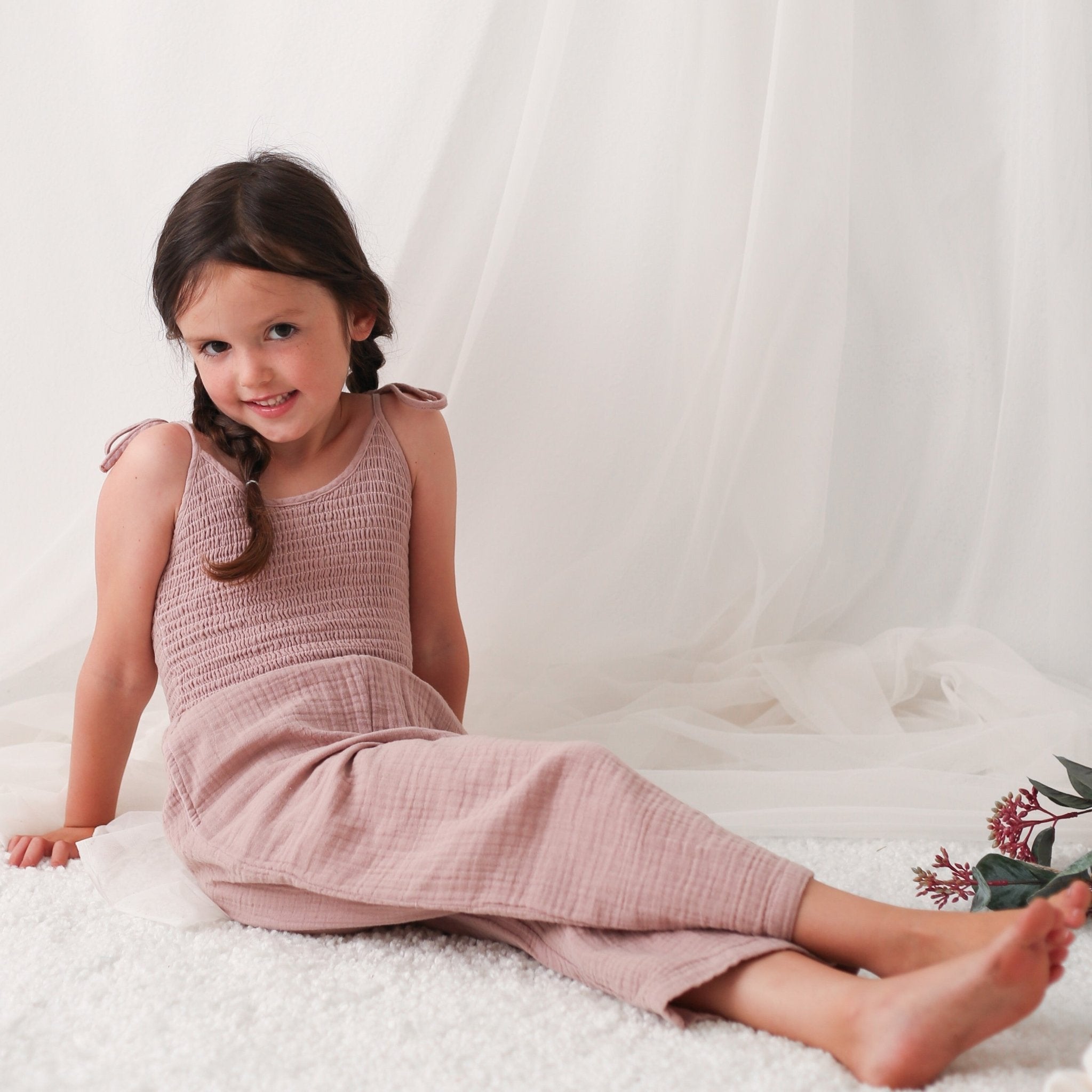 leena jumpsuit in dusty rose