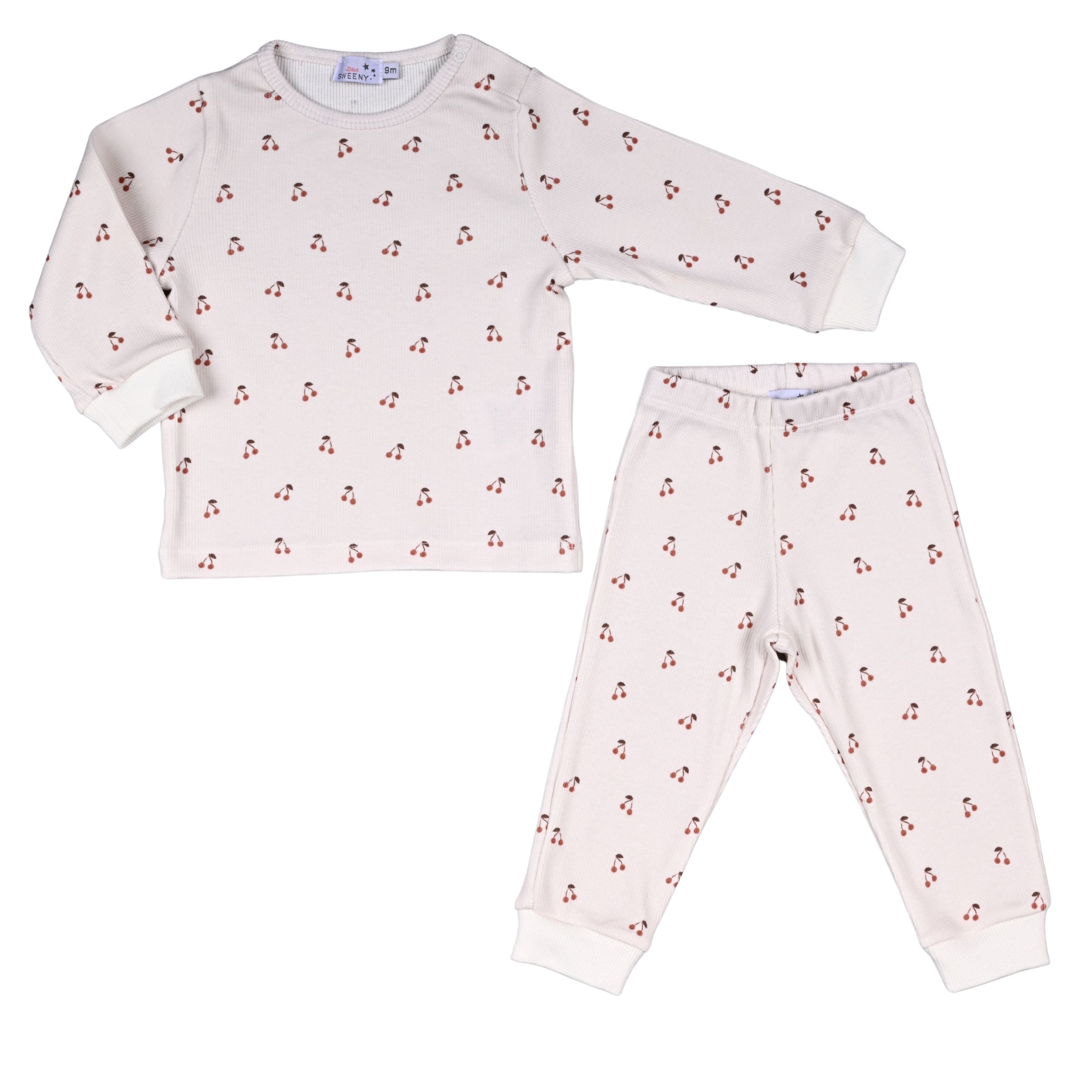 LEHANE | Girls Ivory & Red Cherry Print Pyjamas