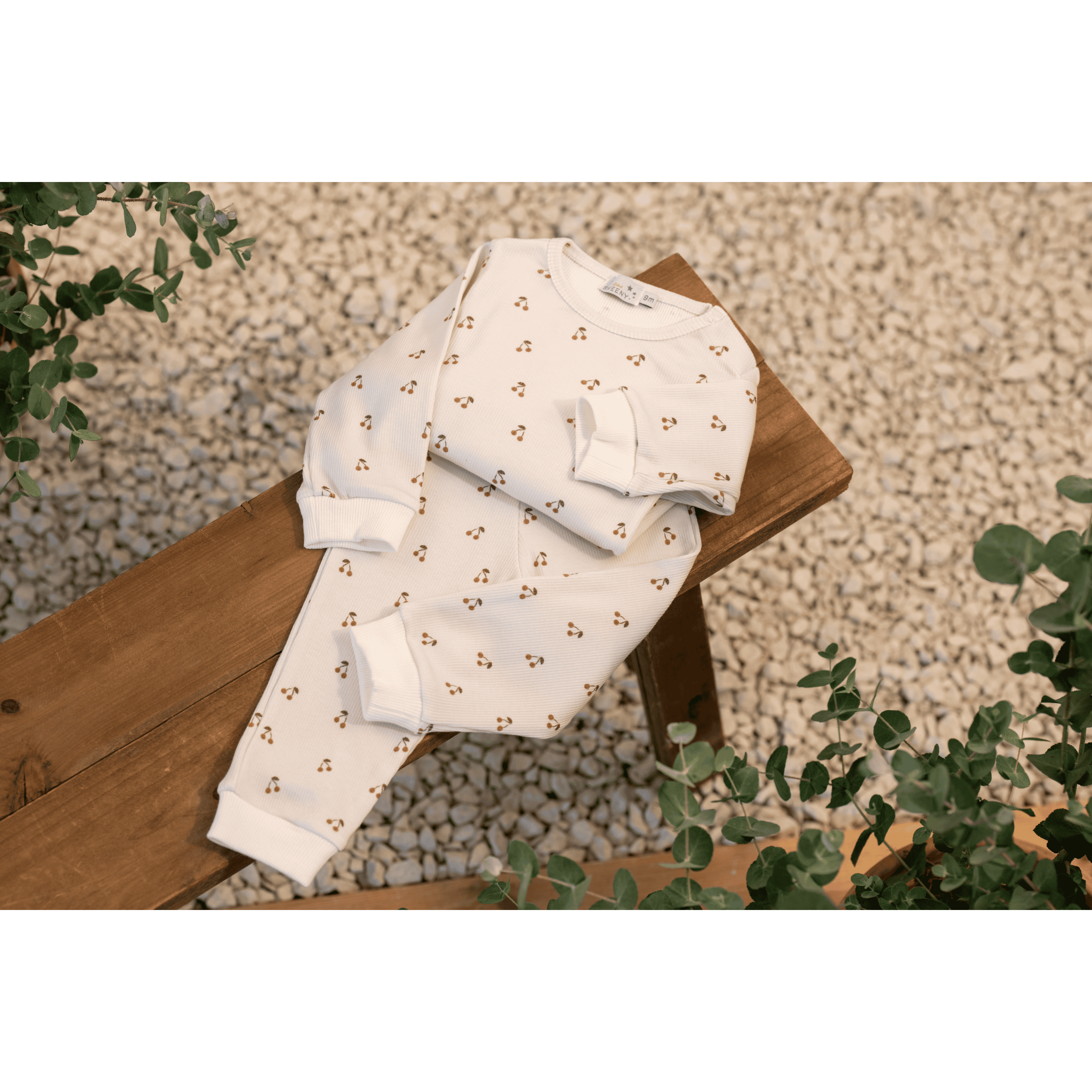 LEHANE | Girls Ivory & Red Cherry Print Pyjamas