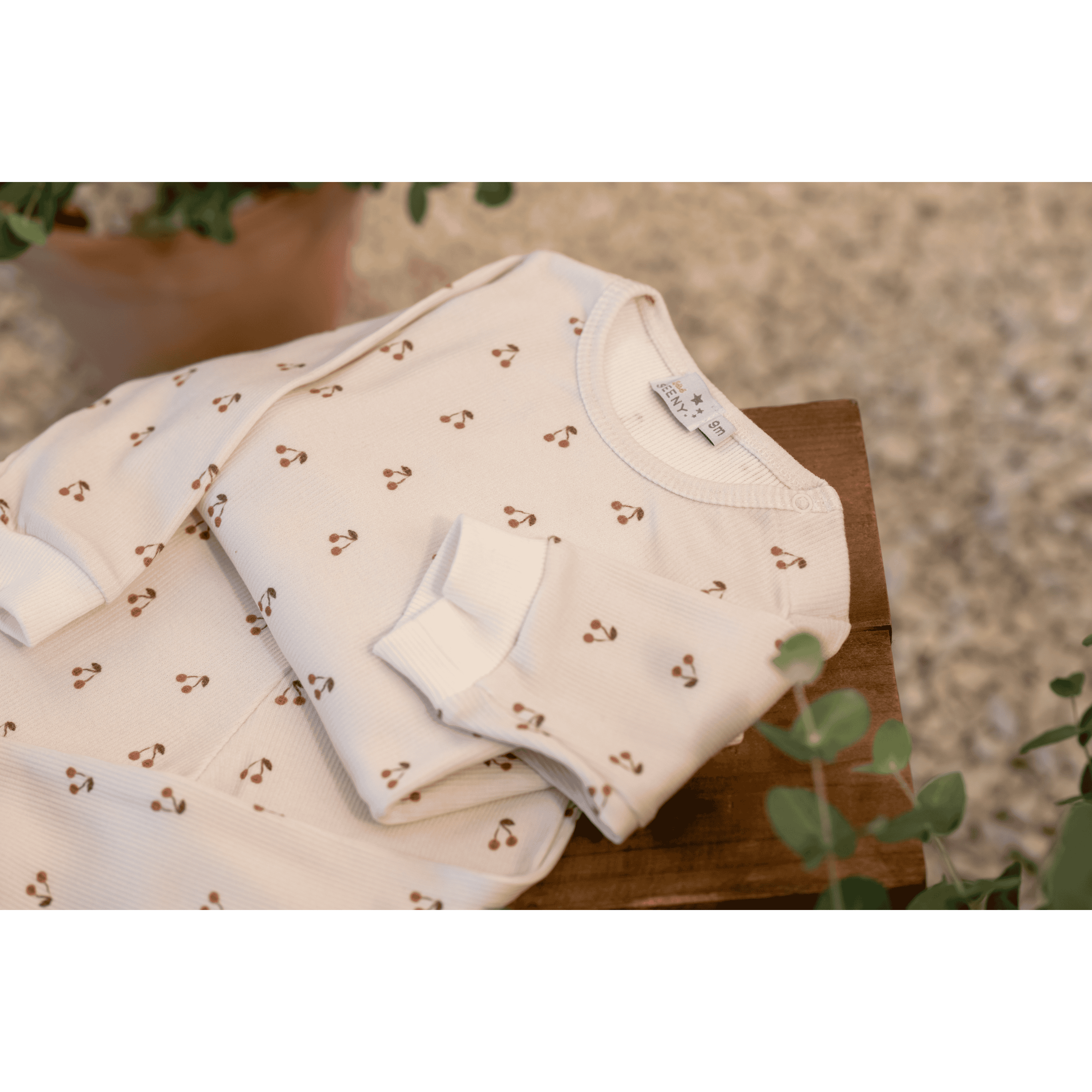 LEHANE | Girls Ivory & Red Cherry Print Pyjamas