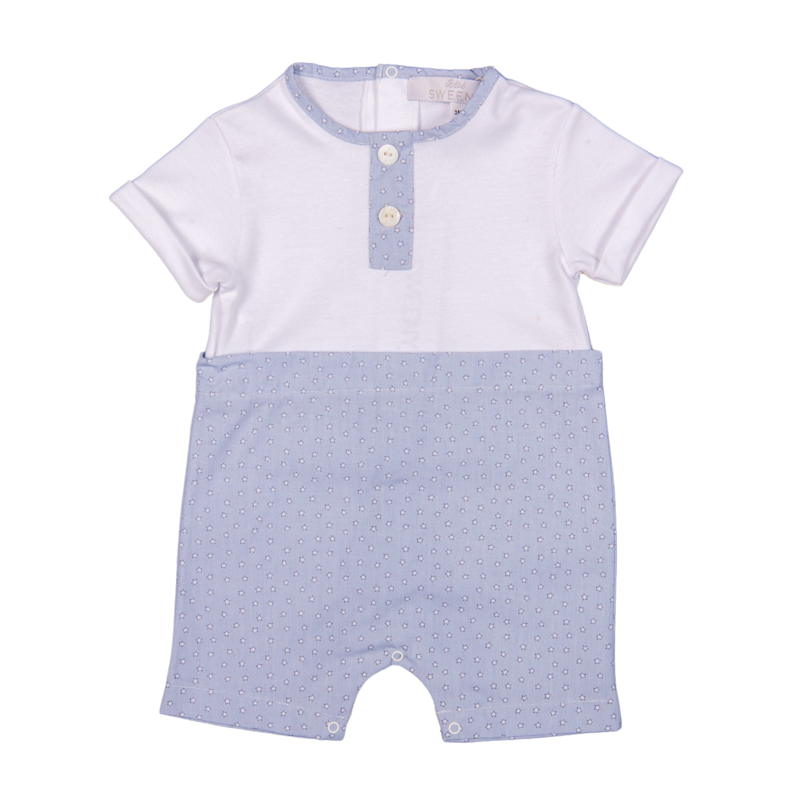 LITTLE STARS | Baby Boys Blue Cotton Shortie