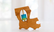 Louisiana State Wooden Baby Rattle™