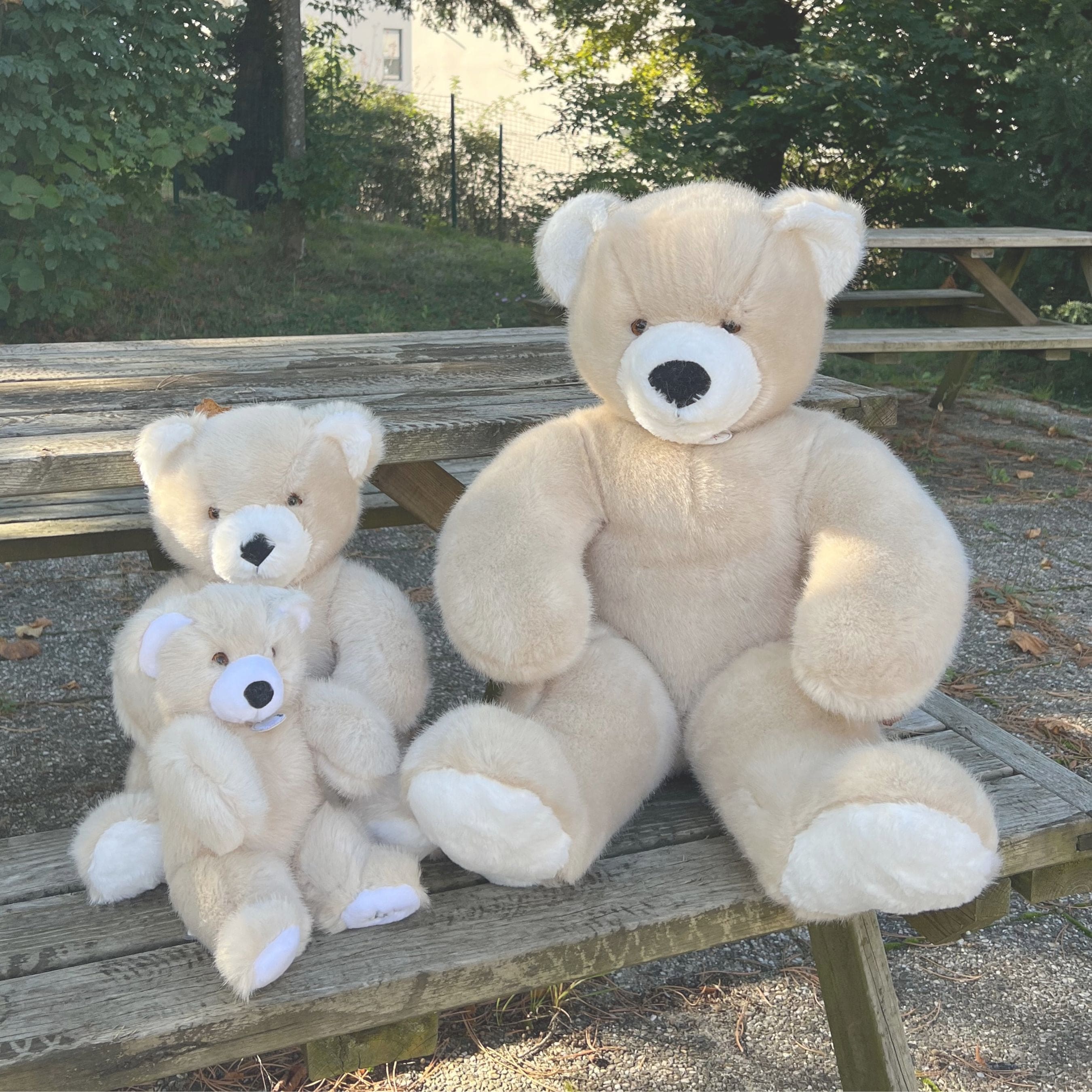 MARTIN | Beige Plush Bear (80 cm) | Made in France