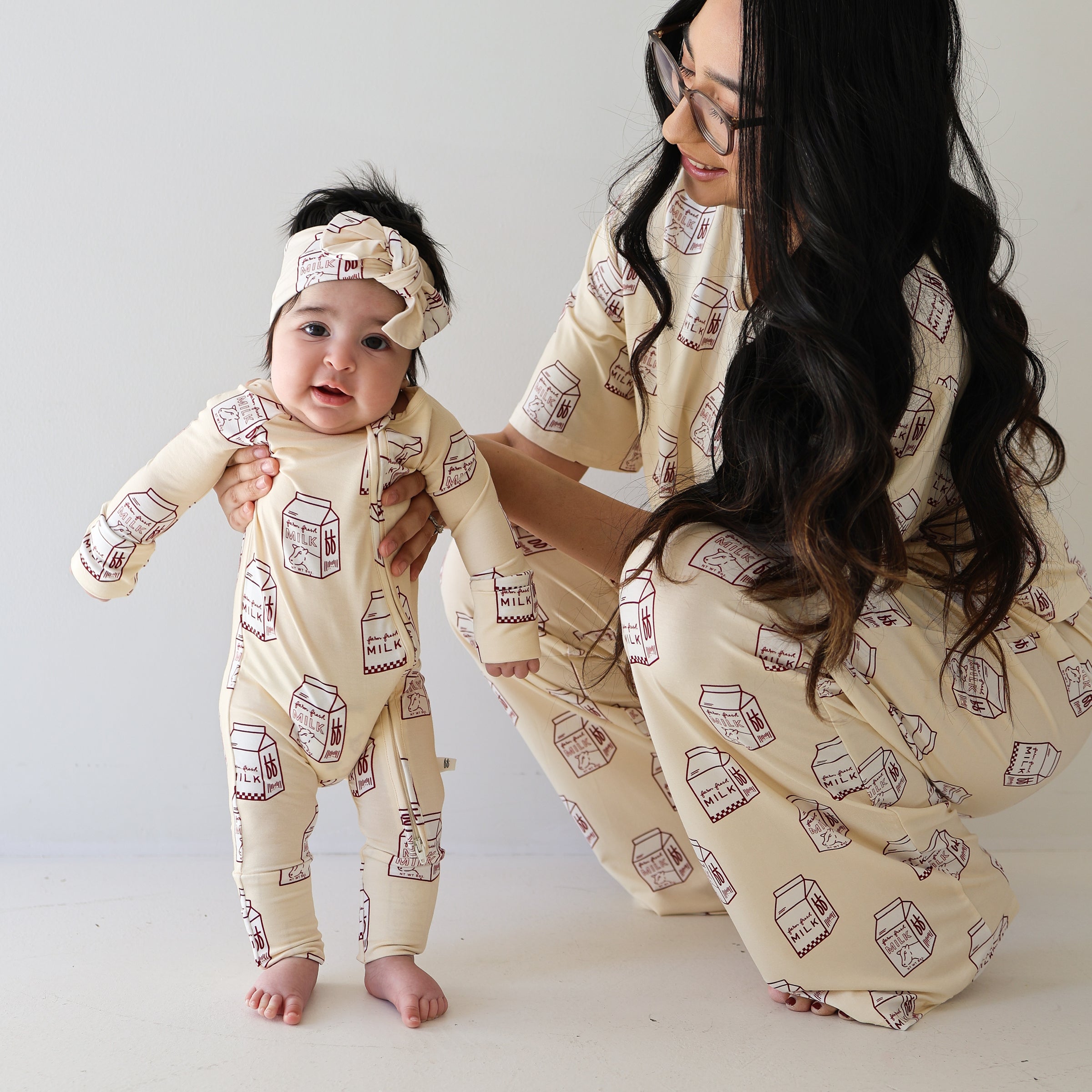 Women's Boxy Tee Lounge Set | Milk