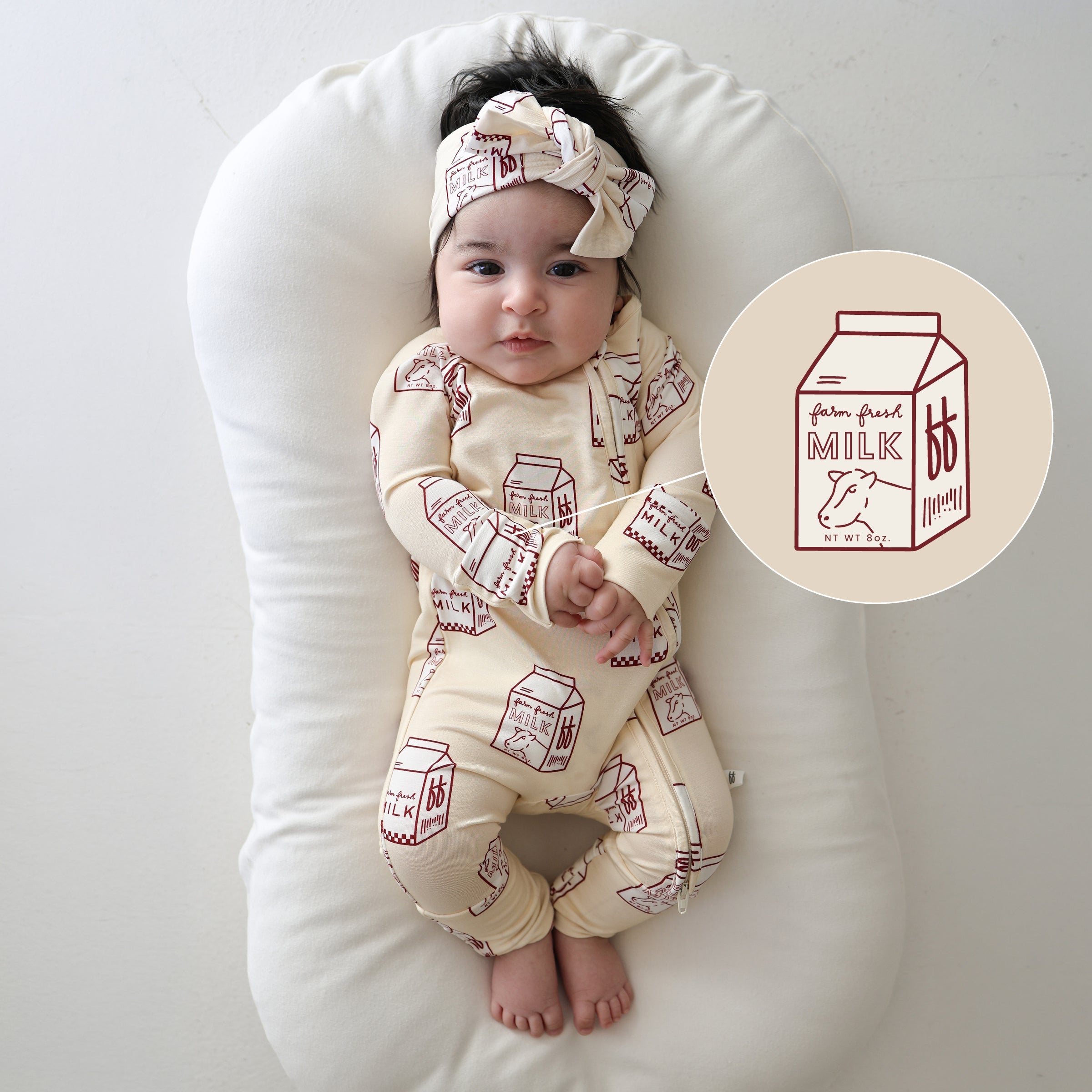 Bamboo Zip Pajamas | Milk