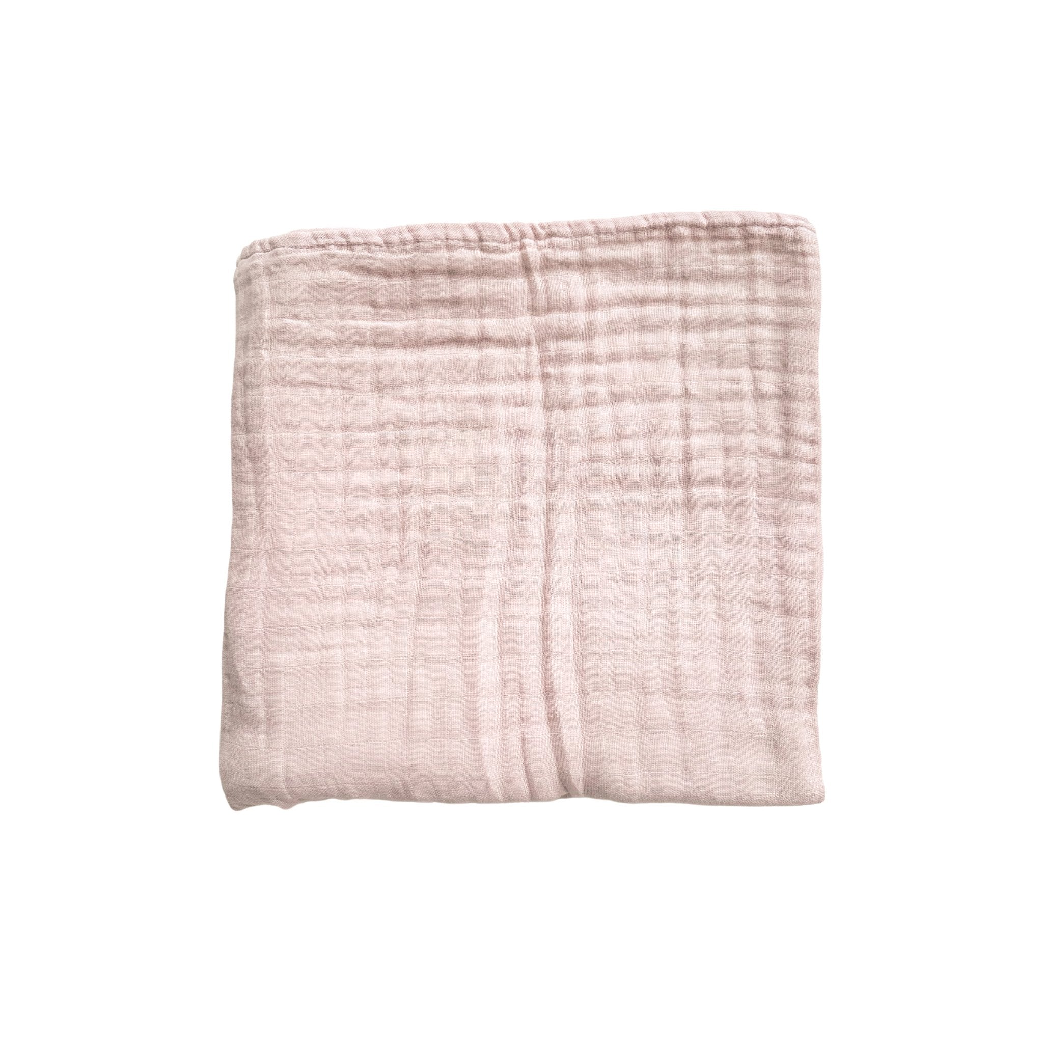 Baby Pink Organic Muslin Cotton 6-Layer Baby Blanket