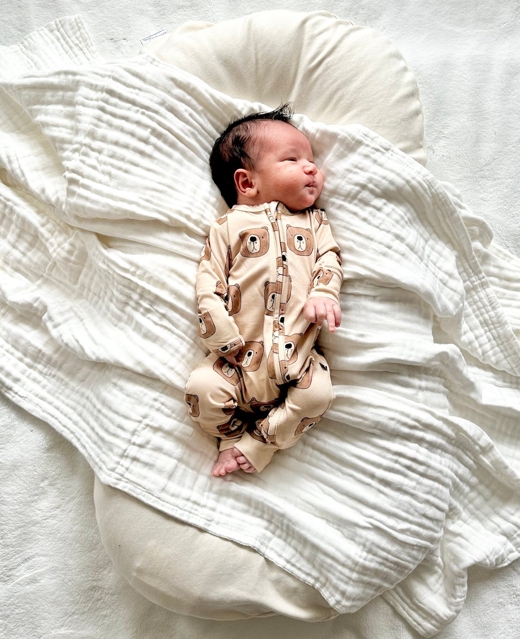 White Organic Muslin 6-Layer Blanket
