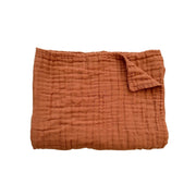 Copper Organic Cotton Muslin Baby Blanket