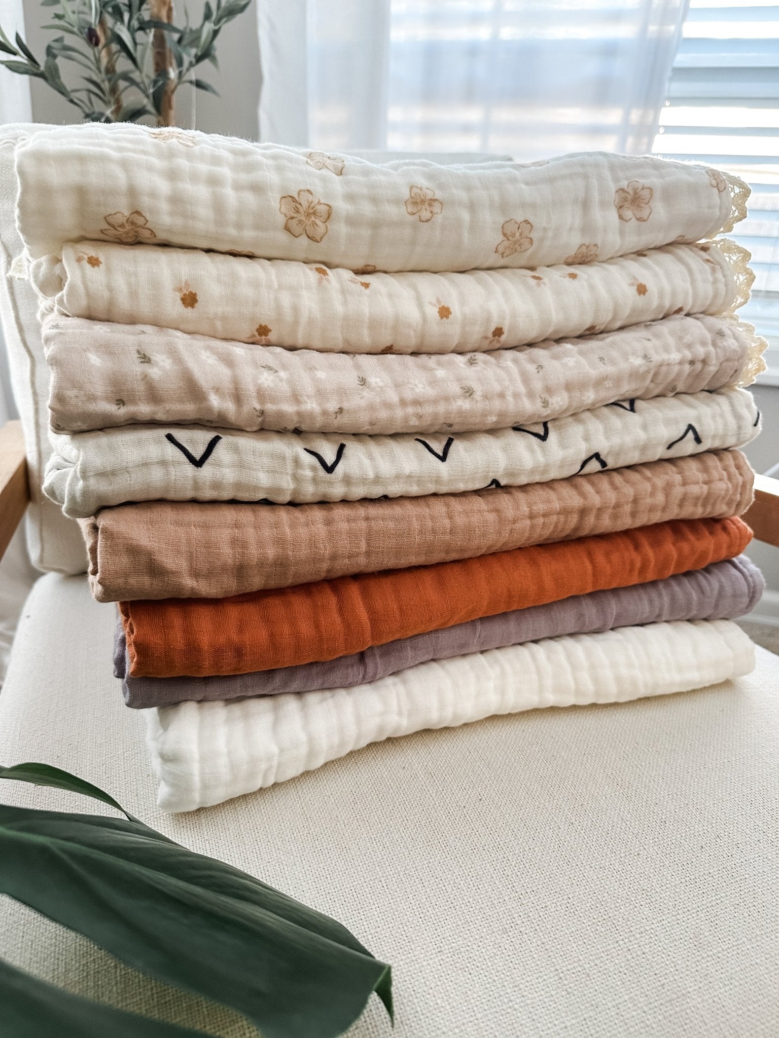 Lavender Gray Muslin 6-Layer Blanket